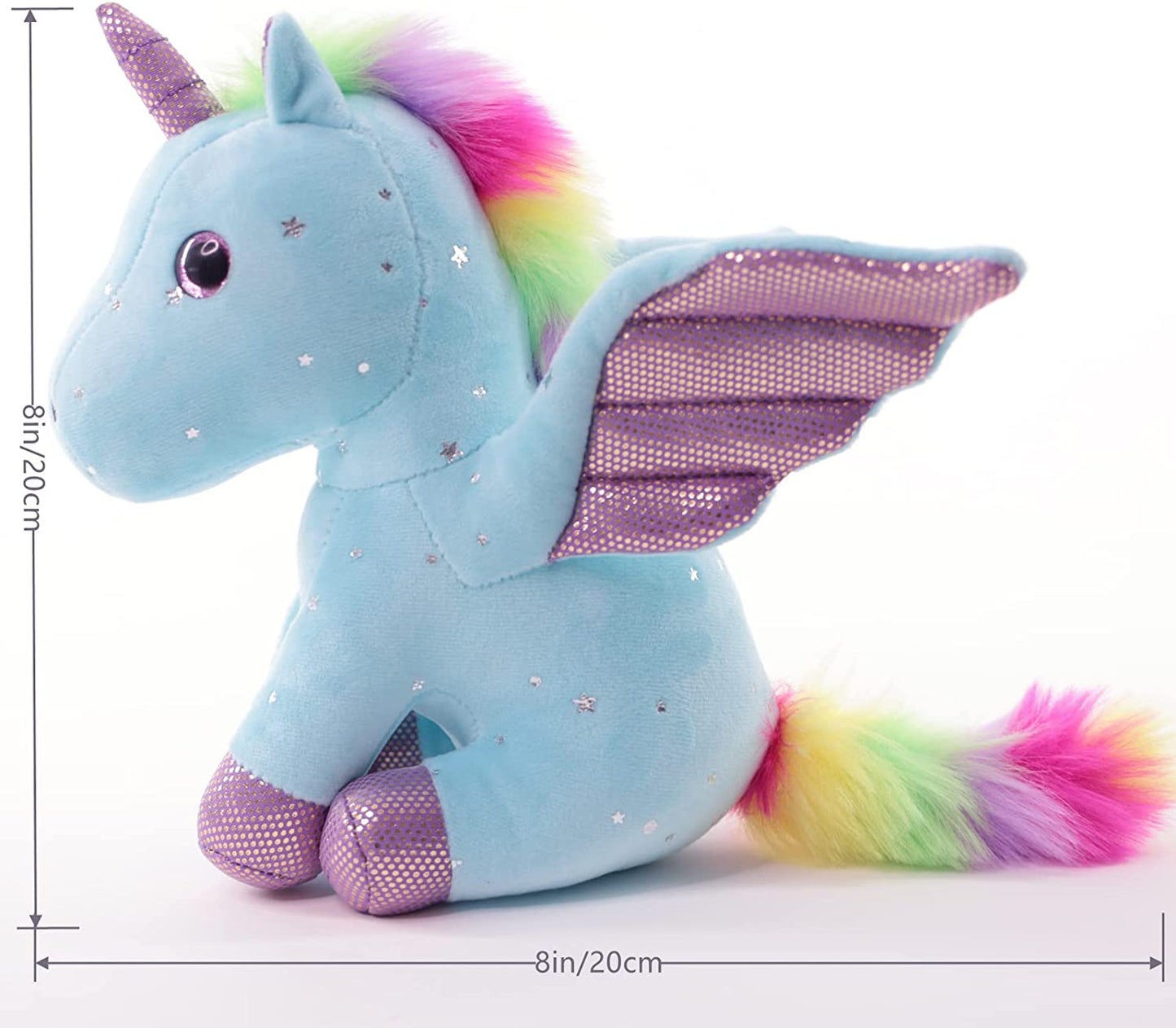 Unicorn Stuffed Animals, 8in/20cm, Cute Unicorn Gift