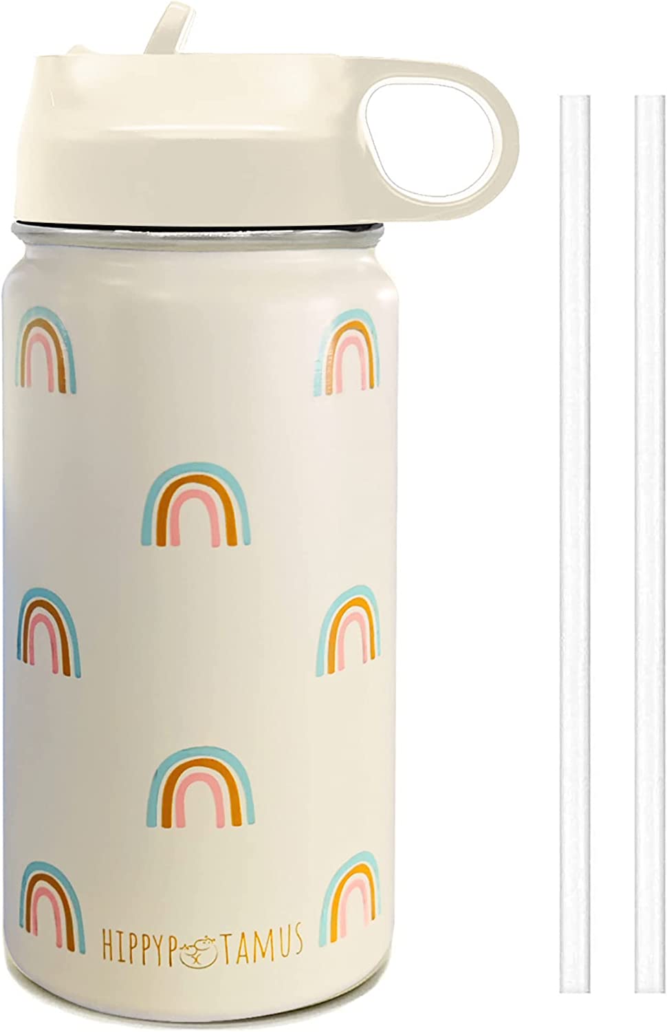 Vacuum Insulated Stainless Steel Thermos With Straw Lid & Spout For Toddlers