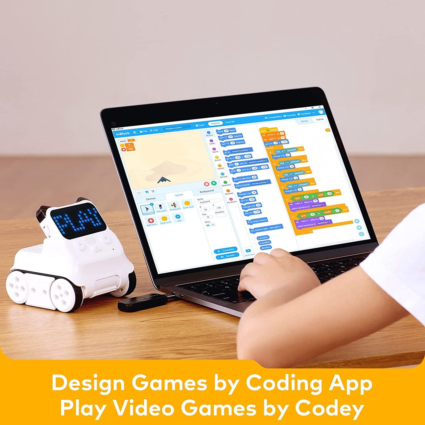 Programmable App Remote Control Robot for Kids 6+, Emo Robot STEM Learning & Education Toys