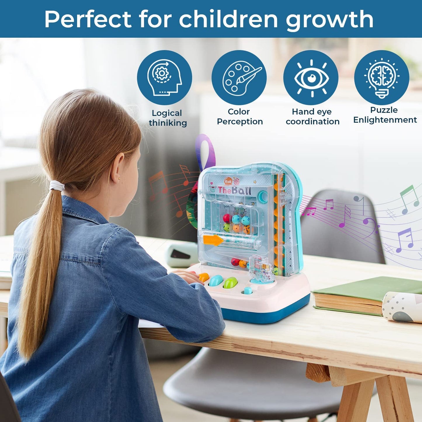 New Rolling Track Ball Toys. Education Game Machine Parent Child Interaction. Puzzle Toys with Light Music