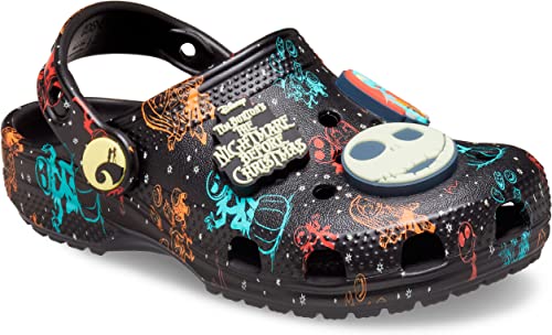 Unisex-Child Classic Disney The Nightmare Before Christmas Glow in The Dark Clogs