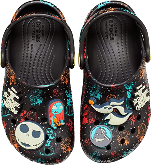 Unisex-Child Classic Disney The Nightmare Before Christmas Glow in The Dark Clogs