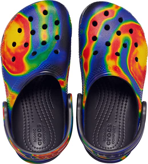 Unisex-Child Multi Color Classic Tie Dye Clogs (Toddler)